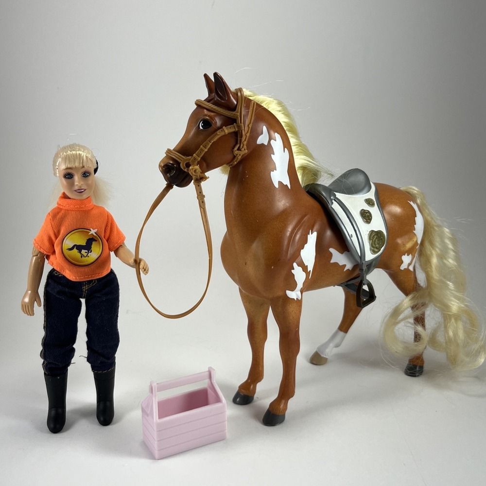Breyer Palomino Horse & Natalie Doll Little Debbie Pony Toy Lot Spotted Blonde